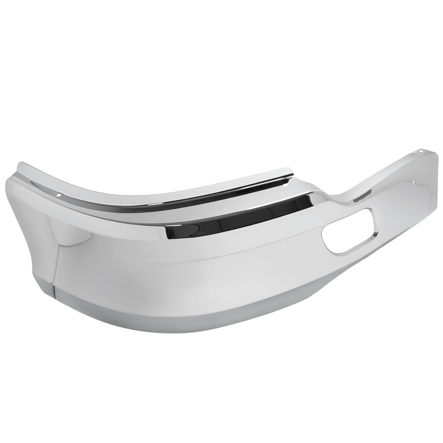 Black/ Chrome Front Bumper without Fog Light Hole for 2011-2021 Kenworth T680 Driver (LEFT) / Passenger (RIGHT) Side