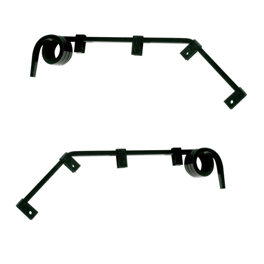 Universal Black Angled 0.64" Square Spring Steel Arm Mud Flap Hanger  for Semi Truck- (Pair)