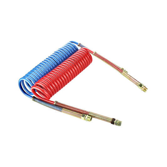 New Air Coiled Hose 12 ft. Red & Blue