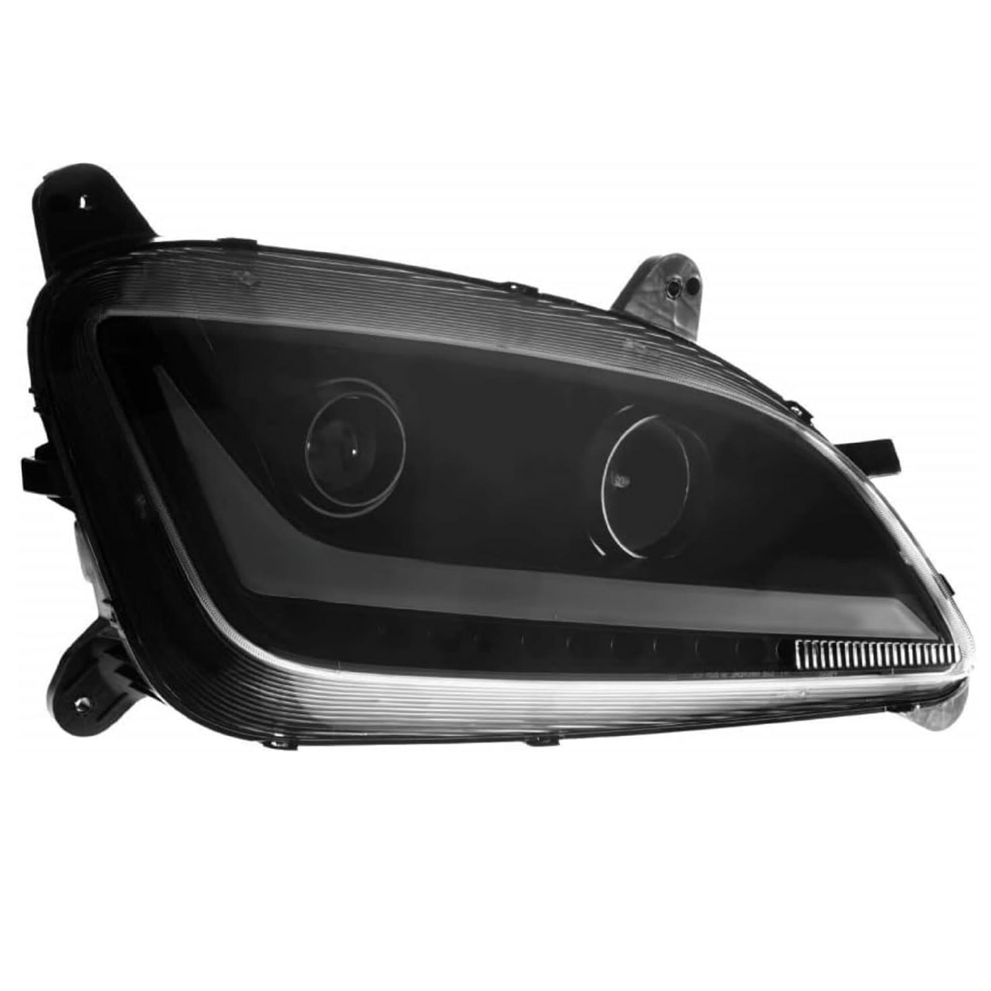 OE Style Halogen Headlight Projector w/LED Light Bar LED Turn Signal Assembly for 2011-2021 Peterbilt 579