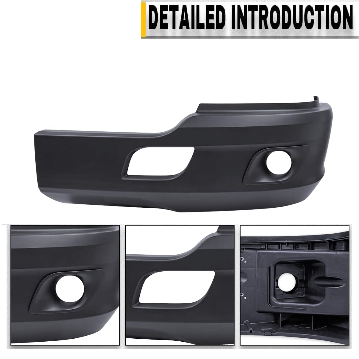 Bumper Corners with Fog Light Hole for Kenworth T680 2011-2021