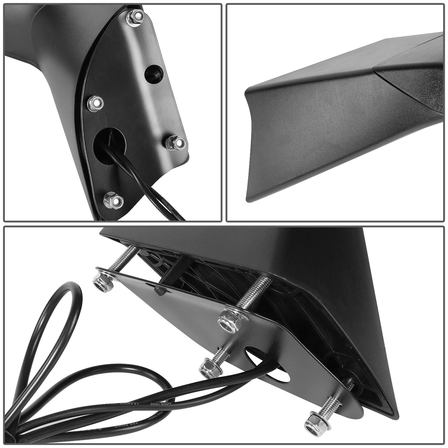 Black Hood Mirror Left Driver Side / Right Passenger Side for Volvo VNL 2018-2024