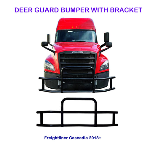Deer Guard Bumper with Brackets for Freightliner Cascadia 2008-2022 Black