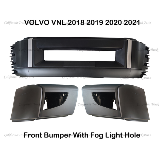 Volvo VNL Complete Front Bumper With Fog Lamp Hole 2018 2019 2020 2021