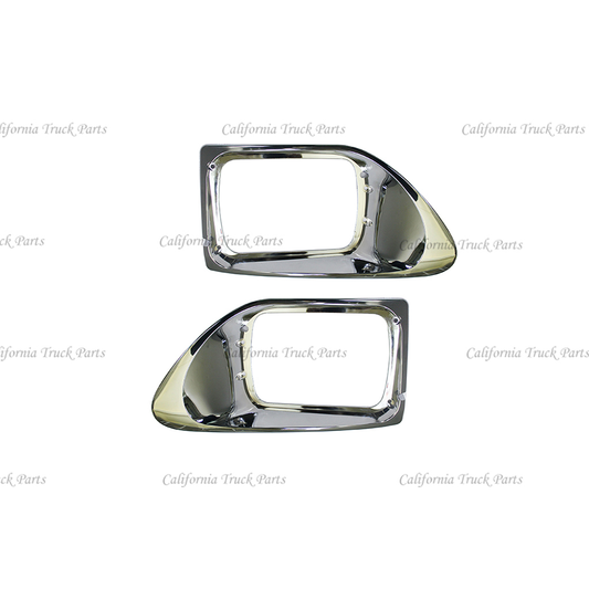 International 9200 9400 5900 Chrome Headlight Bezel Pair Left (Driver) & Right (Passenger)