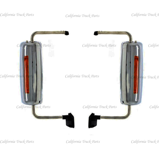 International Prostar Door Mirror Assembly Power Heated w/Arm White /Chrome Pair 13-17