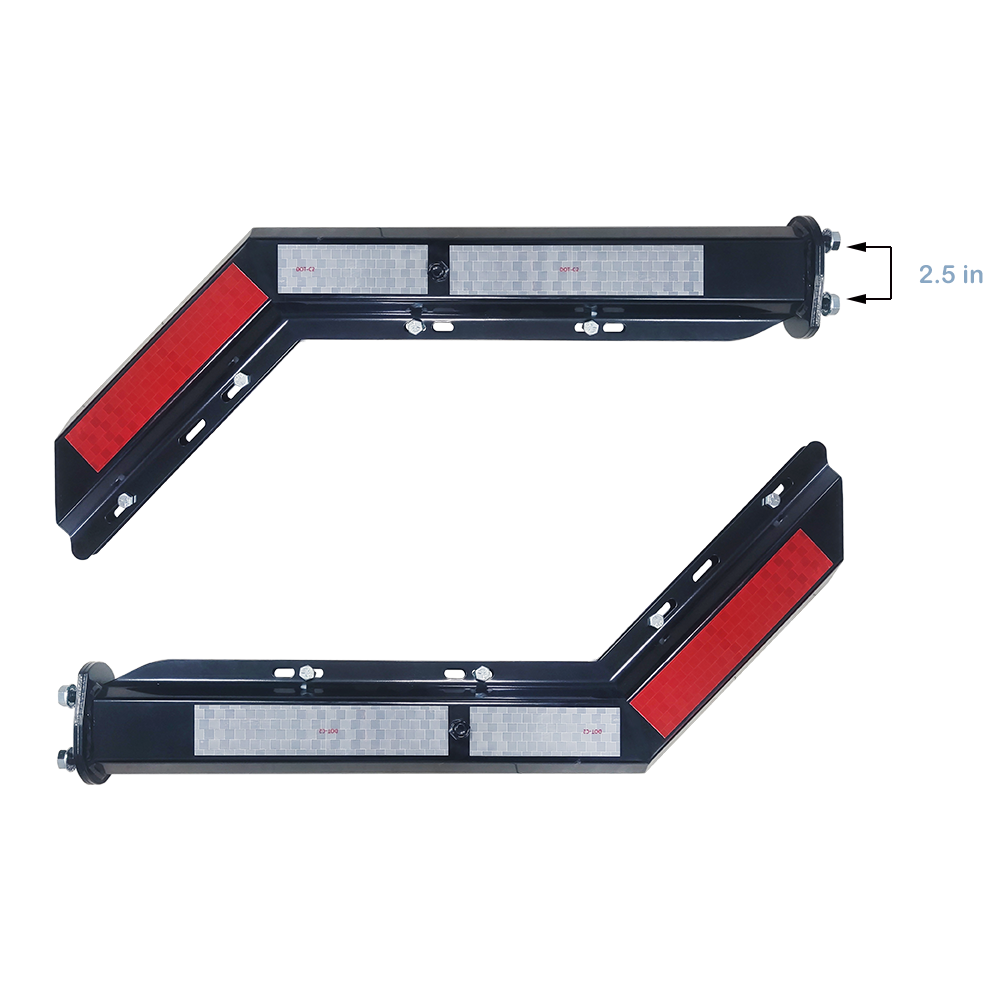 Semi Truck Spring Loaded Mud Flap Hanger Angled l RH & LH 1.125"/2.5''