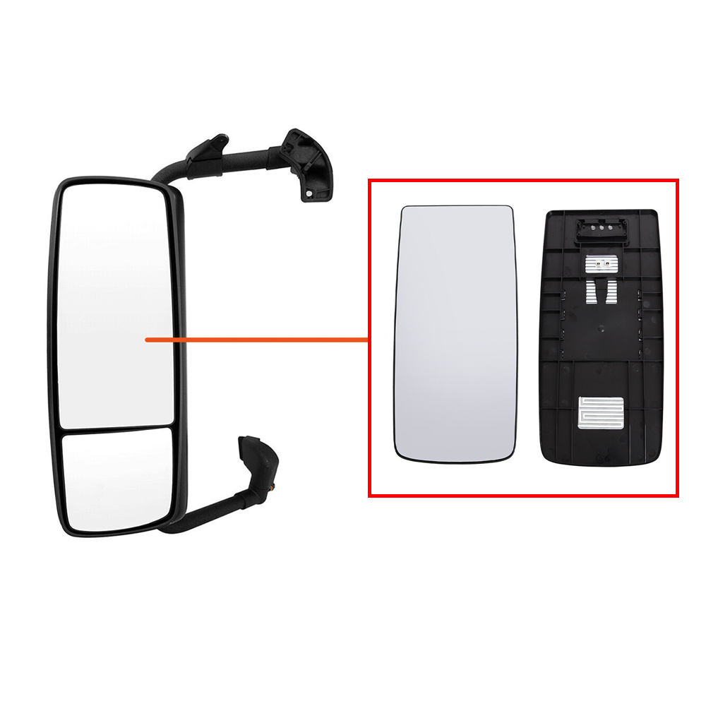 Door Mirror Glass Upper w/Heating Plate for Volvo VNL 2004-2017