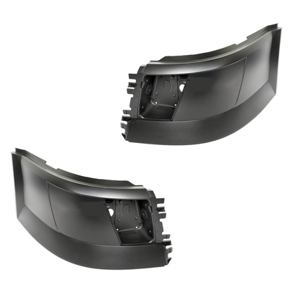 2004 - 2017 Volvo VNL Bumper Corner With Fog Light Hole Set Driver (LH)  & Passenger (RH) Side