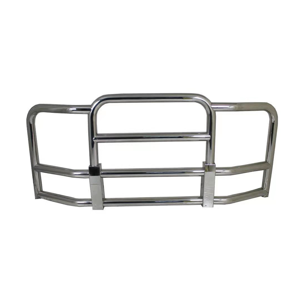 Universal Type Deer Guard Bumper with Brackets for Semi-Truck (Chrome)