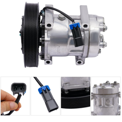 AC Compressor Air Conditioner Compressor for Volvo VNL/VNM/VAH/VHD 2008-2016 & Mack Granite CHU/CXU - Replaces 20721587