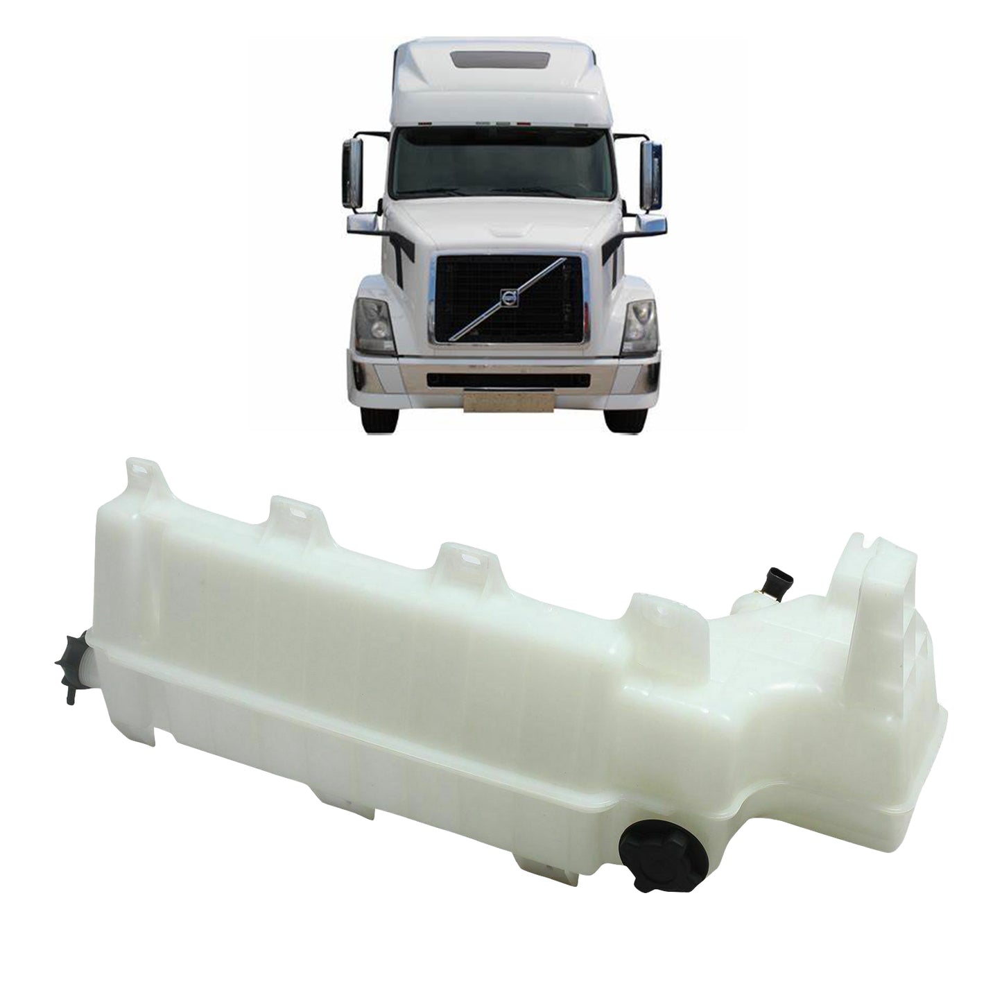 Volvo VNL 2008+ Coolant Reservoir Tank With Cap & Sensor OEM 22564837