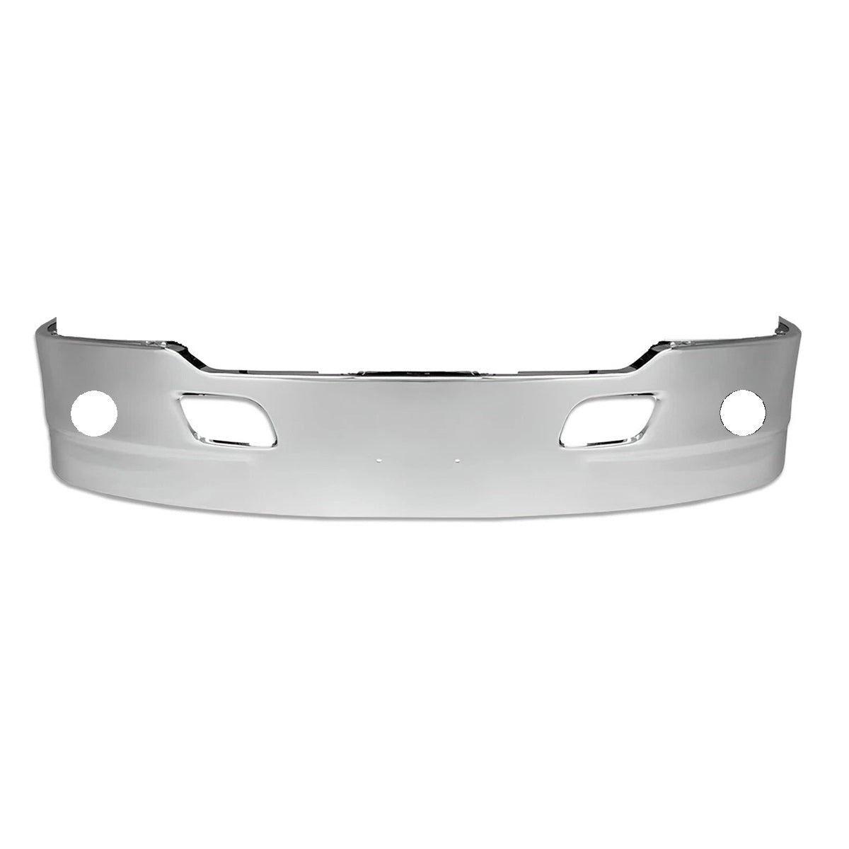 17-Inch Aero Style Chrome Front Bumper without Radar Cutout for Kenworth T680 2013–2021