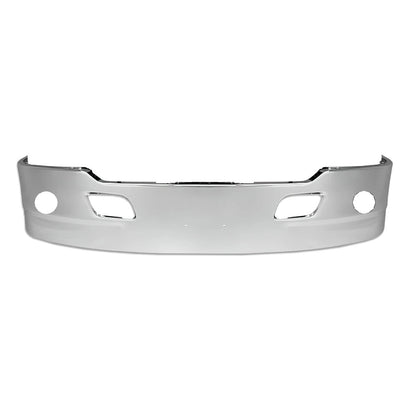17-Inch Aero Style Chrome Front Bumper without Radar Cutout for Kenworth T680 2013–2021