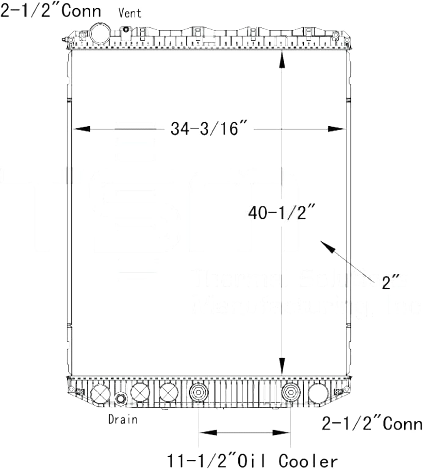 Aluminum Radiator for 2004-2017 Volvo VNL | Replace 209565521