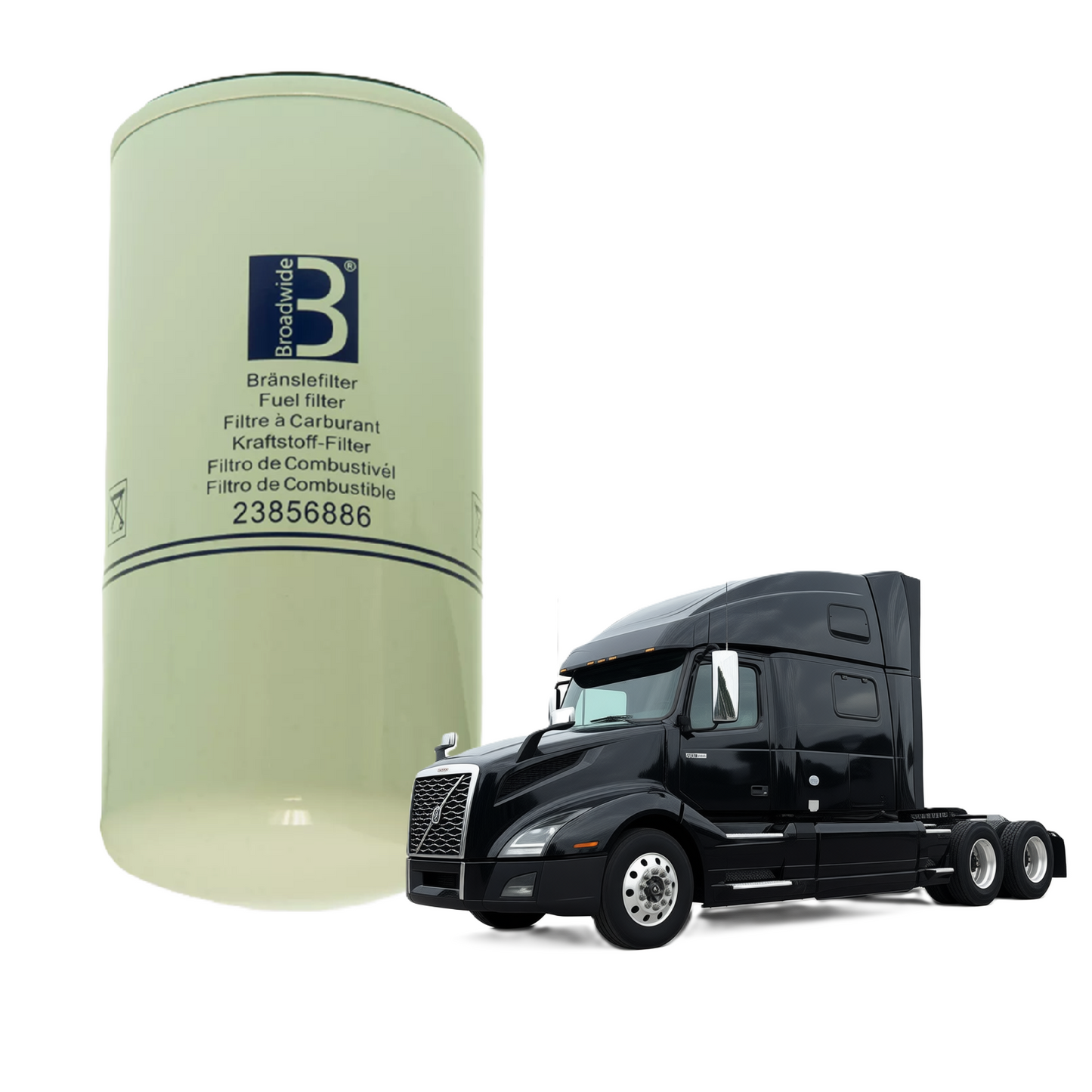 Fuel Filter Compatible with Volvo VNL Trucks | Replaces 23856886