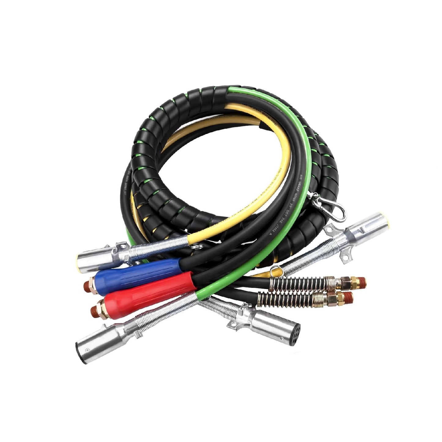 15FT 4-in-1 Wrap Set Air Line Hose Assemblies for Semi Truck