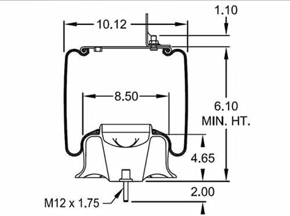 Air Spring Bag for Volvo VNL Trucks | Replaces Volvo 20505399, 20733034