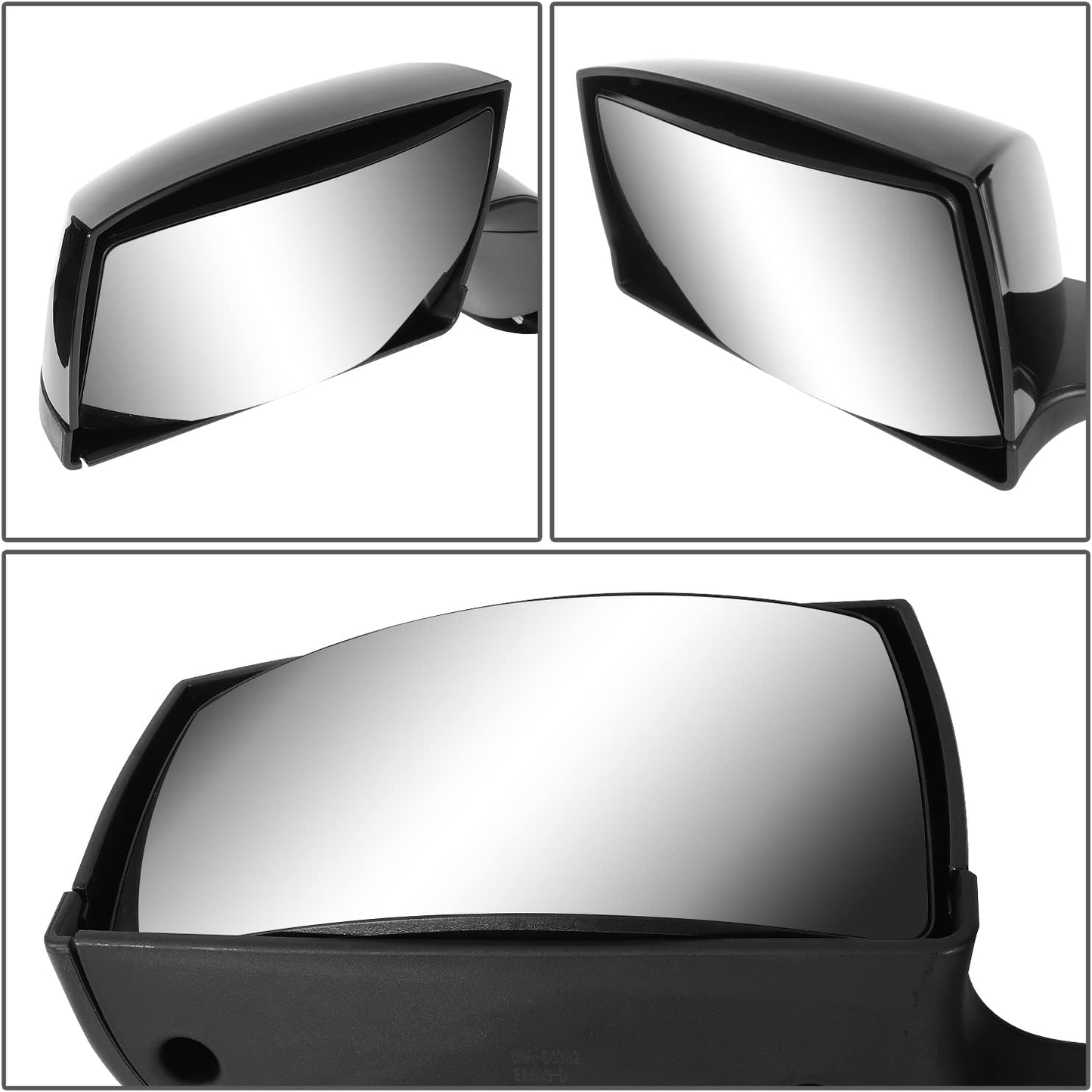 Hood Mirror with LED Turn Signal Light for Volvo VN/VNL 2018 2019 2020 2021 2022 2023 2024 Chrome/ Black Cover