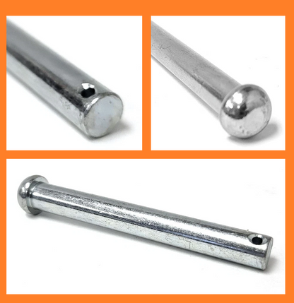 Hinge Pin Round Head (φ0.5" x 4.0") Trailer Door Repair, Replaces Dorsey 5248614, Fleet Engineers 997-98022,Stoughton 04-86386-005-00, Galvanized Carbon Steel