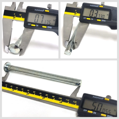 Hinge Pin Round Head (φ0.37" x 5.0") Trailer Door Repair, Replaces Great Dane 44573, Fleet Engineers 997-98015, Galvanized Carbon Steel