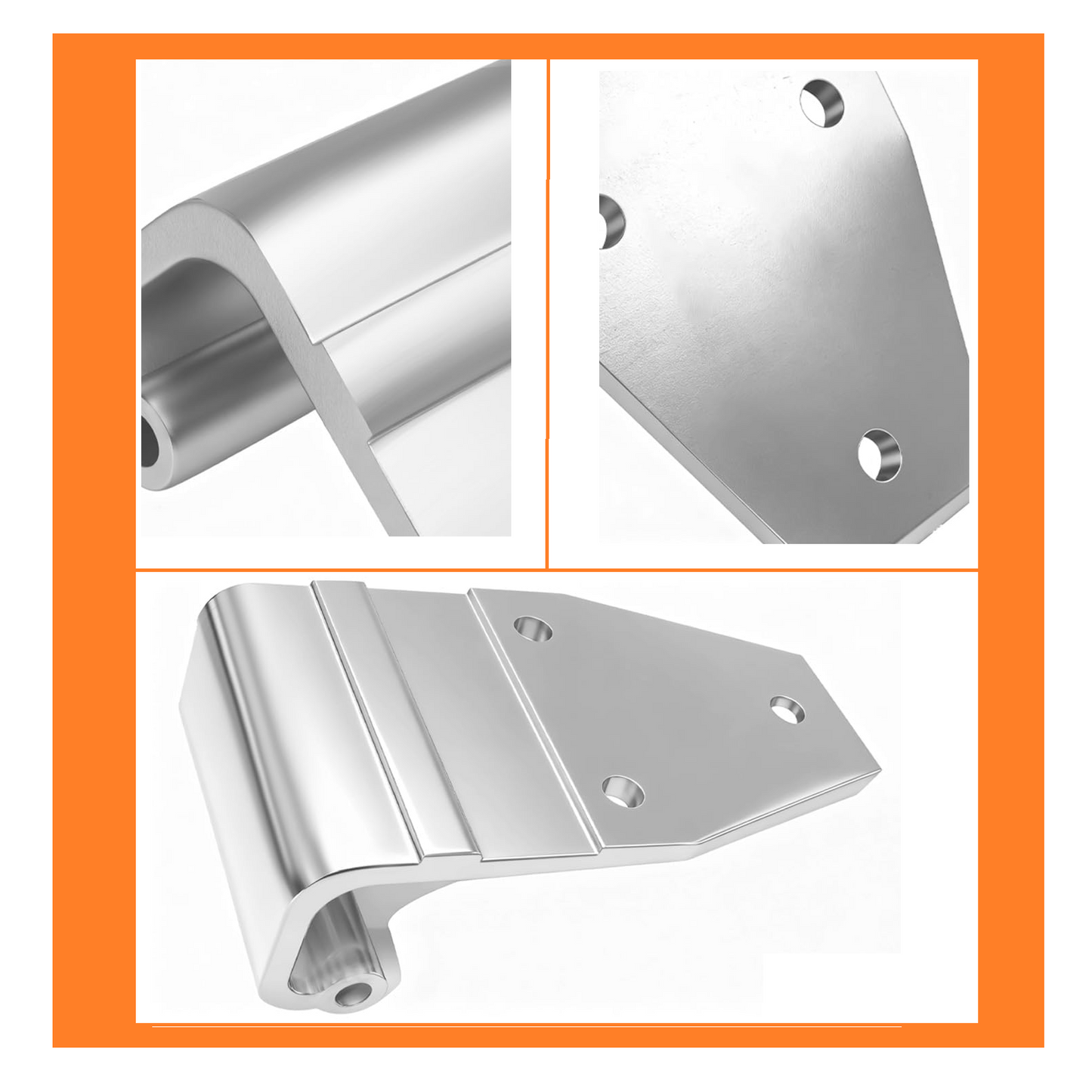 Great Dane 08138 Aluminum Swing Door Hinge &nbsp;7 1/8” L x 3 7/8” W, Aluminum 3 Hole Trailer Door Hinge