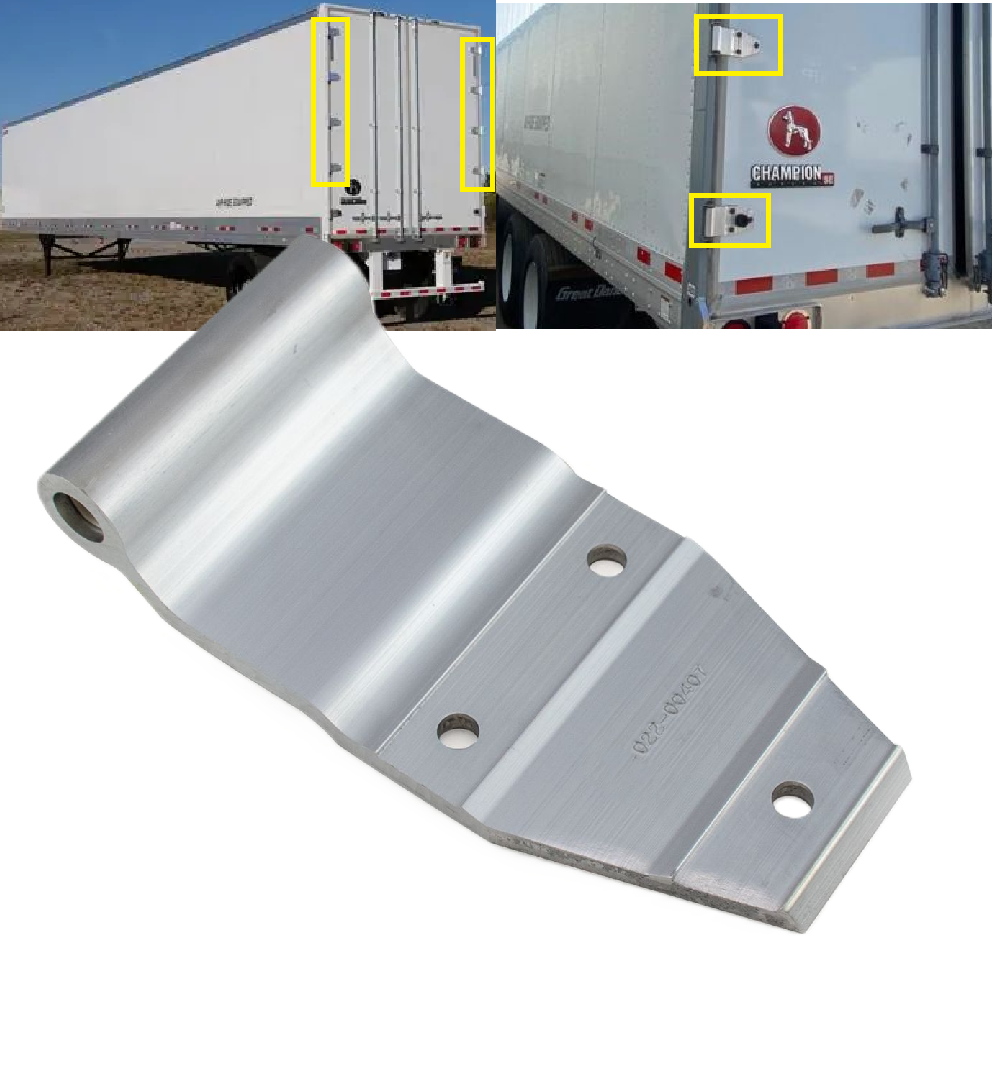 Great Dane 31801018 Aluminum Swing Door Hinge 8 3/8” L x 3 7/8” W, Aluminum 3 Hole Trailer Door Hinge