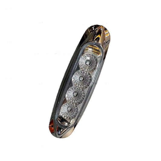 4 LED Clearance/Marker Light with Reflector Clear Amber