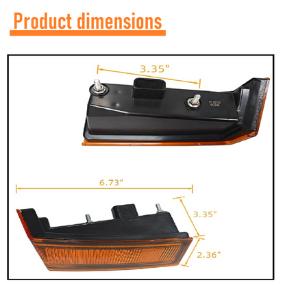 Freightliner Cascadia 2018+ Amber 6 LED Turn Signal Light, Foot Step Marker Lamp