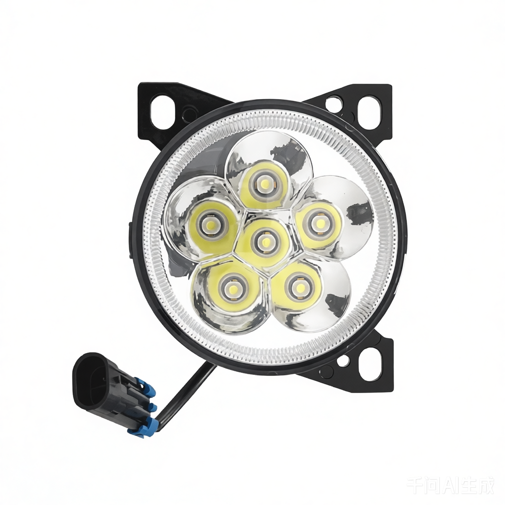 Full LED Fog Light Chrome for Kenworth T660 2008-2015, Peterbilt 579 2013 2014 2015, Peterbilt 587 2011 2012 2013 2014 2015 Models DOT SAE Approved | Left Driver / Right Passenger Side