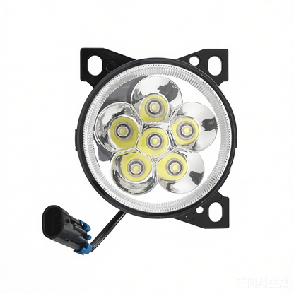 Full LED Fog Light Chrome for Kenworth T660 2008-2015, Peterbilt 579 2013 2014 2015, Peterbilt 587 2011 2012 2013 2014 2015 Models DOT SAE Approved | Left Driver / Right Passenger Side