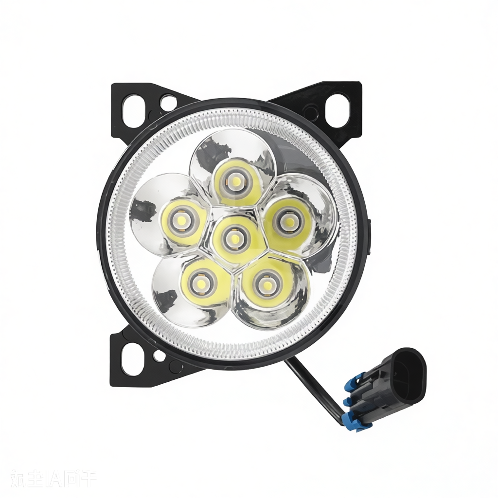 Full LED Fog Light Chrome for Kenworth T660 2008-2015, Peterbilt 579 2013 2014 2015, Peterbilt 587 2011 2012 2013 2014 2015 Models DOT SAE Approved | Left Driver / Right Passenger Side