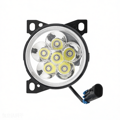 Full LED Fog Light Chrome for Kenworth T660 2008-2015, Peterbilt 579 2013 2014 2015, Peterbilt 587 2011 2012 2013 2014 2015 Models DOT SAE Approved | Left Driver / Right Passenger Side