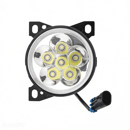 Full LED Fog Light Chrome for Kenworth T660 2008-2015, Peterbilt 579 2013 2014 2015, Peterbilt 587 2011 2012 2013 2014 2015 Models DOT SAE Approved | Left Driver / Right Passenger Side