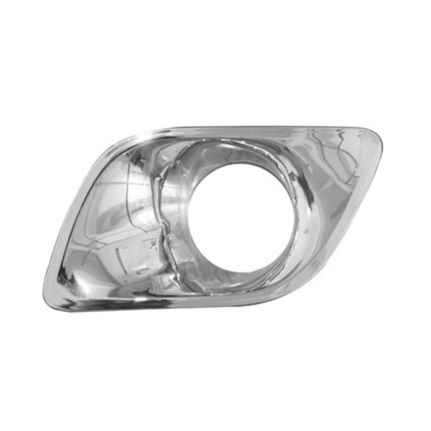 Bumper Auxiliary Fog Light Bezels Pair (Left & Right) for 2011-2020 Kenworth T680 Black/Chrome