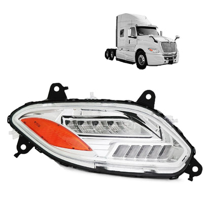 International LT625 2018+ Headlight, Silver reflective LED Headlights with DRL