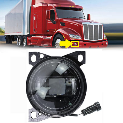 Chrome 12V LED Fog Lights Compatible with Peterbilt 579 587 Kenworth T660 2013-2020
