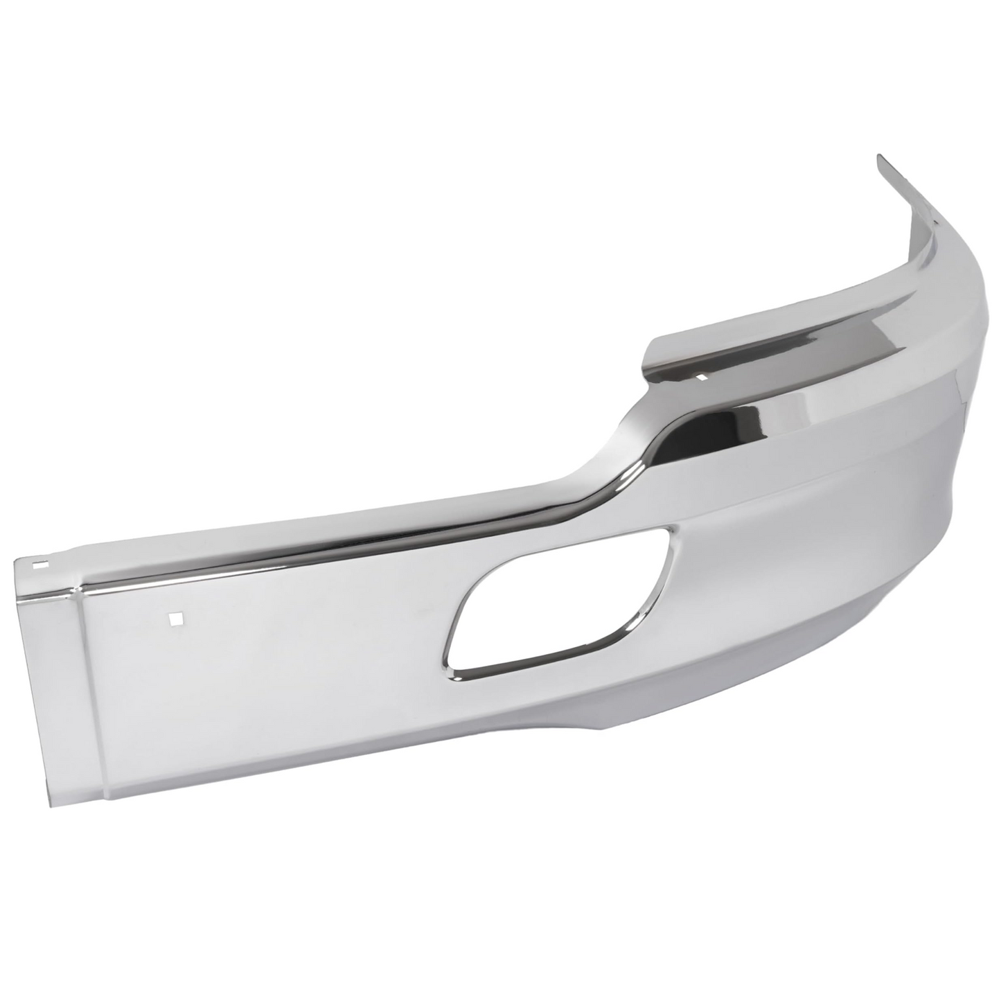 Black/ Chrome Front Bumper without Fog Light Hole for 2011-2021 Kenworth T680 Driver (LEFT) / Passenger (RIGHT) Side