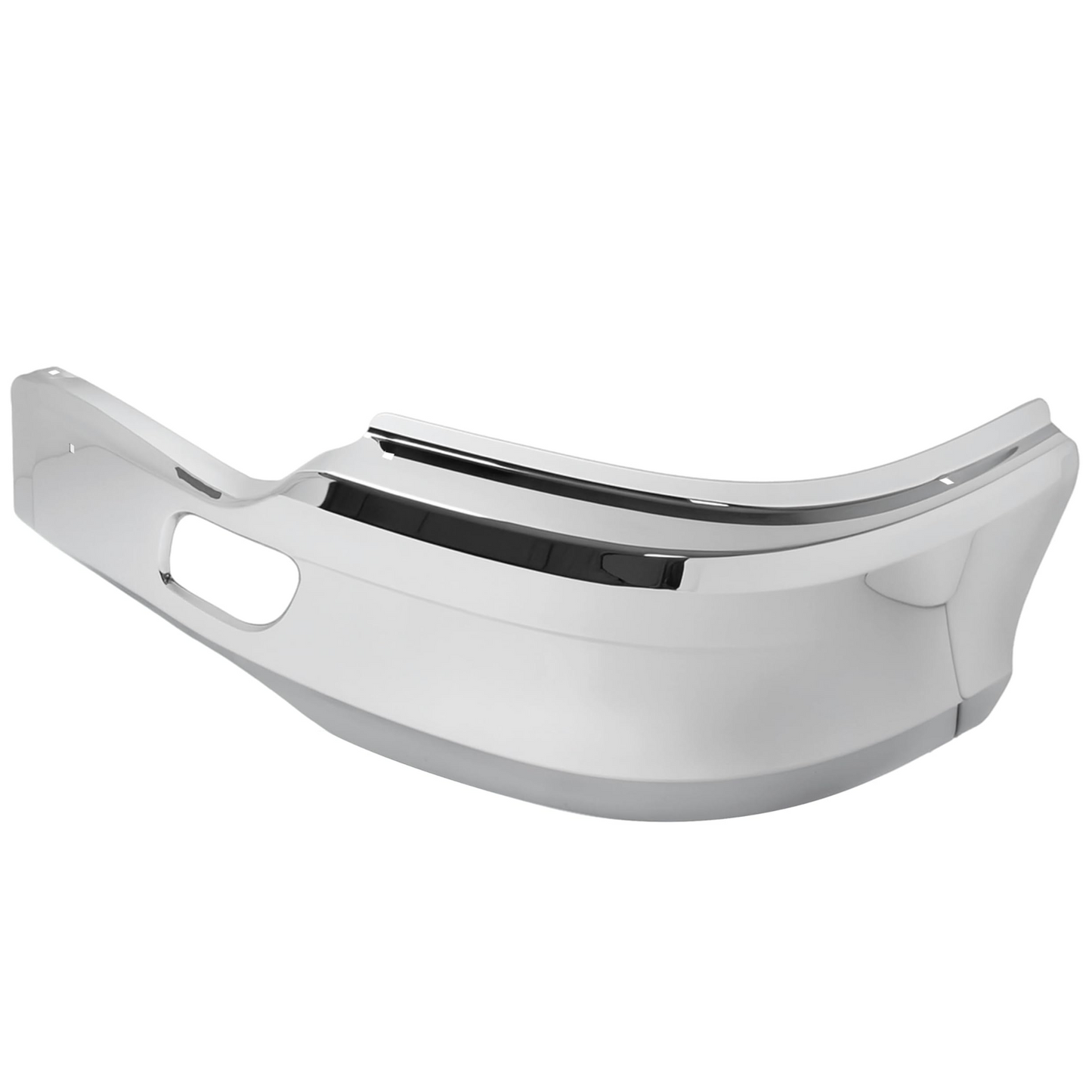 Black/ Chrome Front Bumper without Fog Light Hole for 2011-2021 Kenworth T680 Driver (LEFT) / Passenger (RIGHT) Side