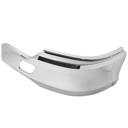 Black/ Chrome Front Bumper without Fog Light Hole for 2011-2021 Kenworth T680 Driver (LEFT) / Passenger (RIGHT) Side