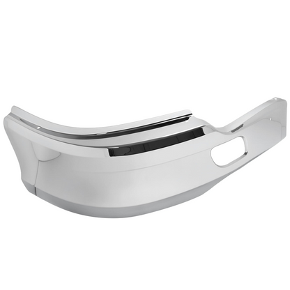 Black/ Chrome Front Bumper without Fog Light Hole for 2011-2021 Kenworth T680 Driver (LEFT) / Passenger (RIGHT) Side