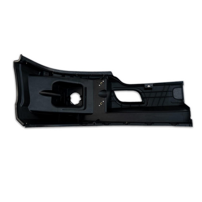 Chrome/Black Plastic Bumper with Fog Light Cutouts – Compatible with 2011–2021 Kenworth T680 Semi Truck Left Driver / Right Passenger Side