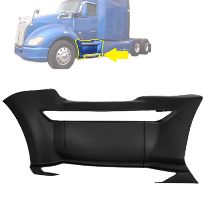 Black Plastic Front Step Fairing Panels for 2013–2021 Kenworth T680 – Left (Driver) / Right (Passenger) Side