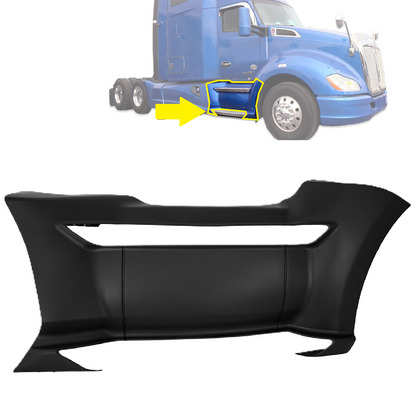 Black Plastic Front Step Fairing Panels for 2013–2021 Kenworth T680 – Left (Driver) / Right (Passenger) Side