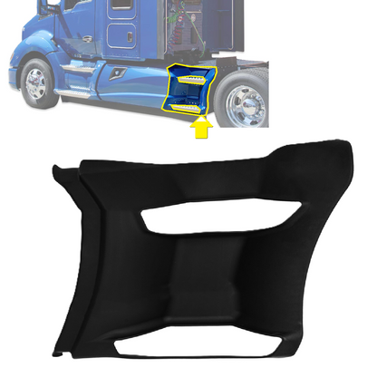 Rear Step Fairing Panels – Black Plastic for 2013–2021 Kenworth T680  Driver (Left) / Passenger (Right) Side