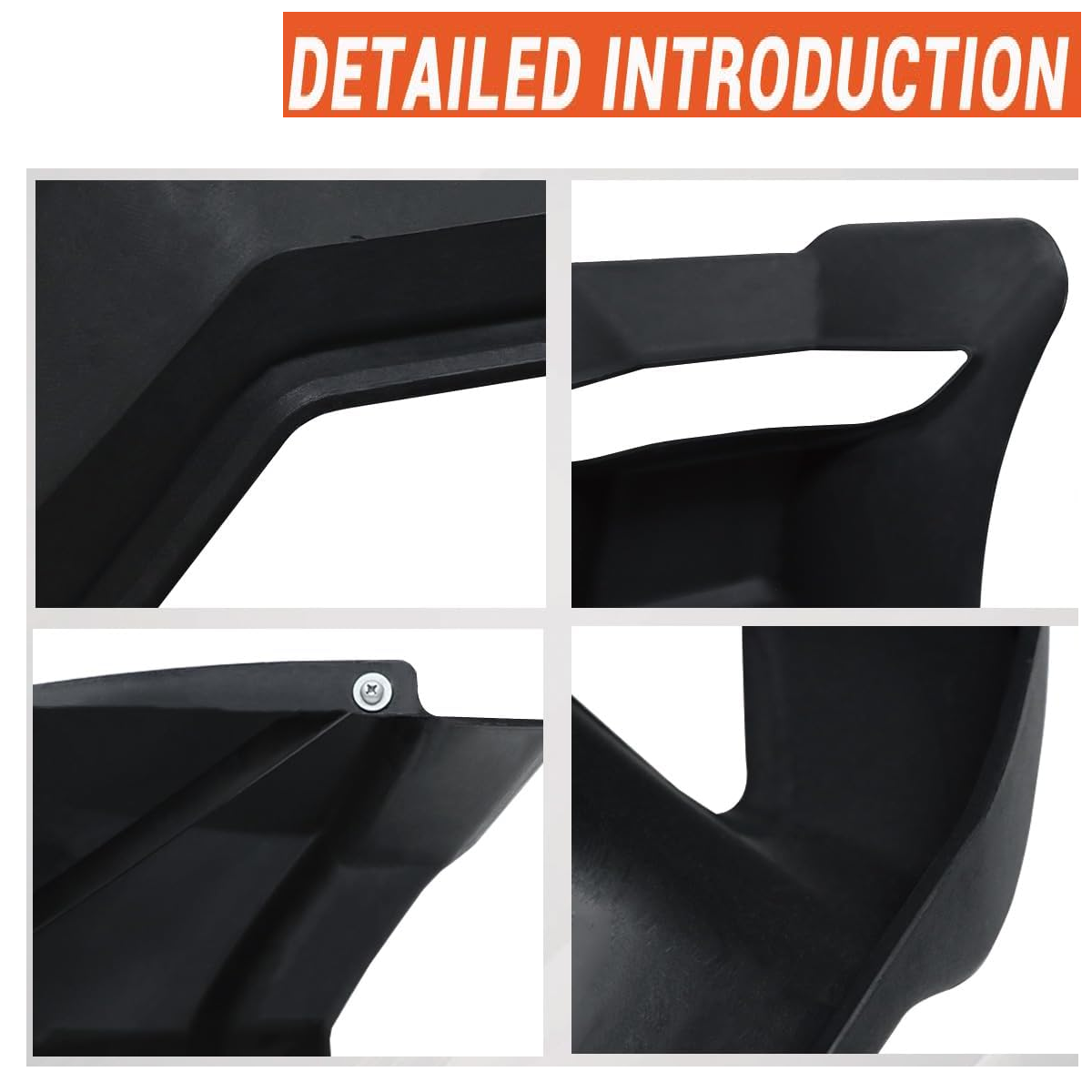Rear Step Fairing Panels – Black Plastic for 2013–2021 Kenworth T680  Driver (Left) / Passenger (Right) Side