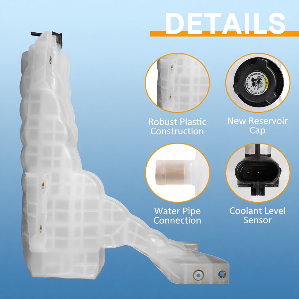 Heavy Duty Coolant Tank Reservoir Compatible with Kenworth T680 (2013-2021) T880 (2014-2021) Peterbilt 579 (2013-2021) Semi Trucks | Replaces CP237001 DR104002 DR104004