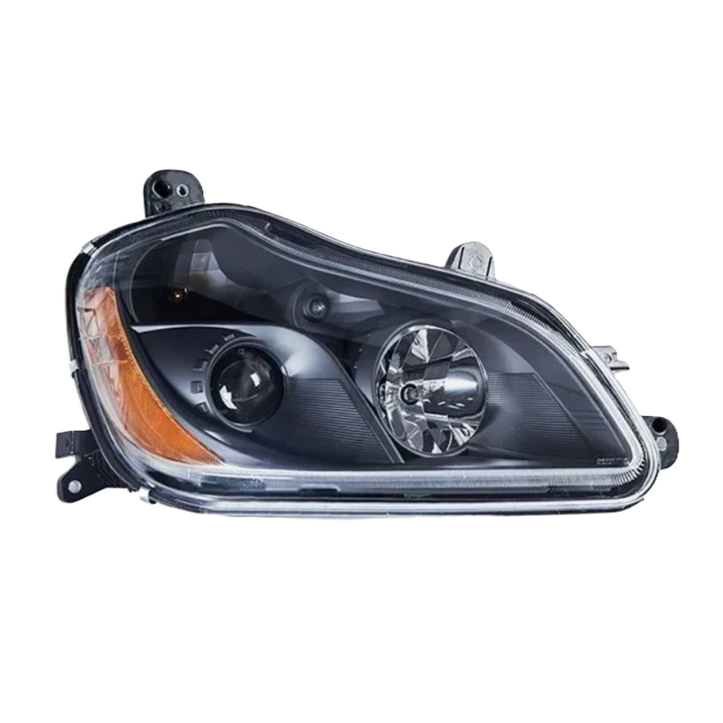 Halogen Headlight for Kenworth T680 2013-2021, Black House Headlamp  Left Driver / Right Passenger Side