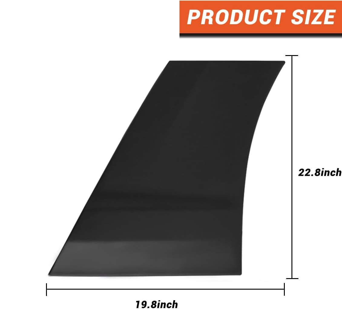 Black Front Fairing Sail Panel (Skirt Panel) for Kenworth T680 Next Gen 2022-2024