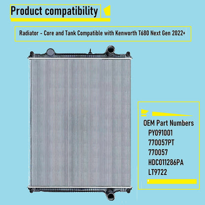 Radiator for  Kenworth T680 Next Gen 2022+